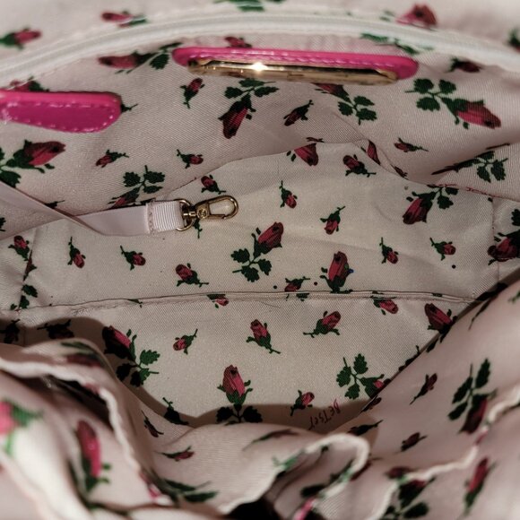 Betsy Johnson Petal to the Metal Convertible Crossbody Bag in Fushia - Picture 4 of 5